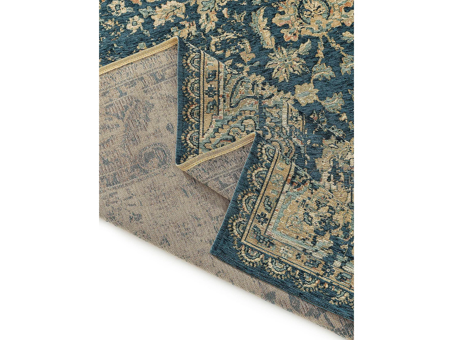 Tapis tissé à plat Frencie Bleu 240x340 cm