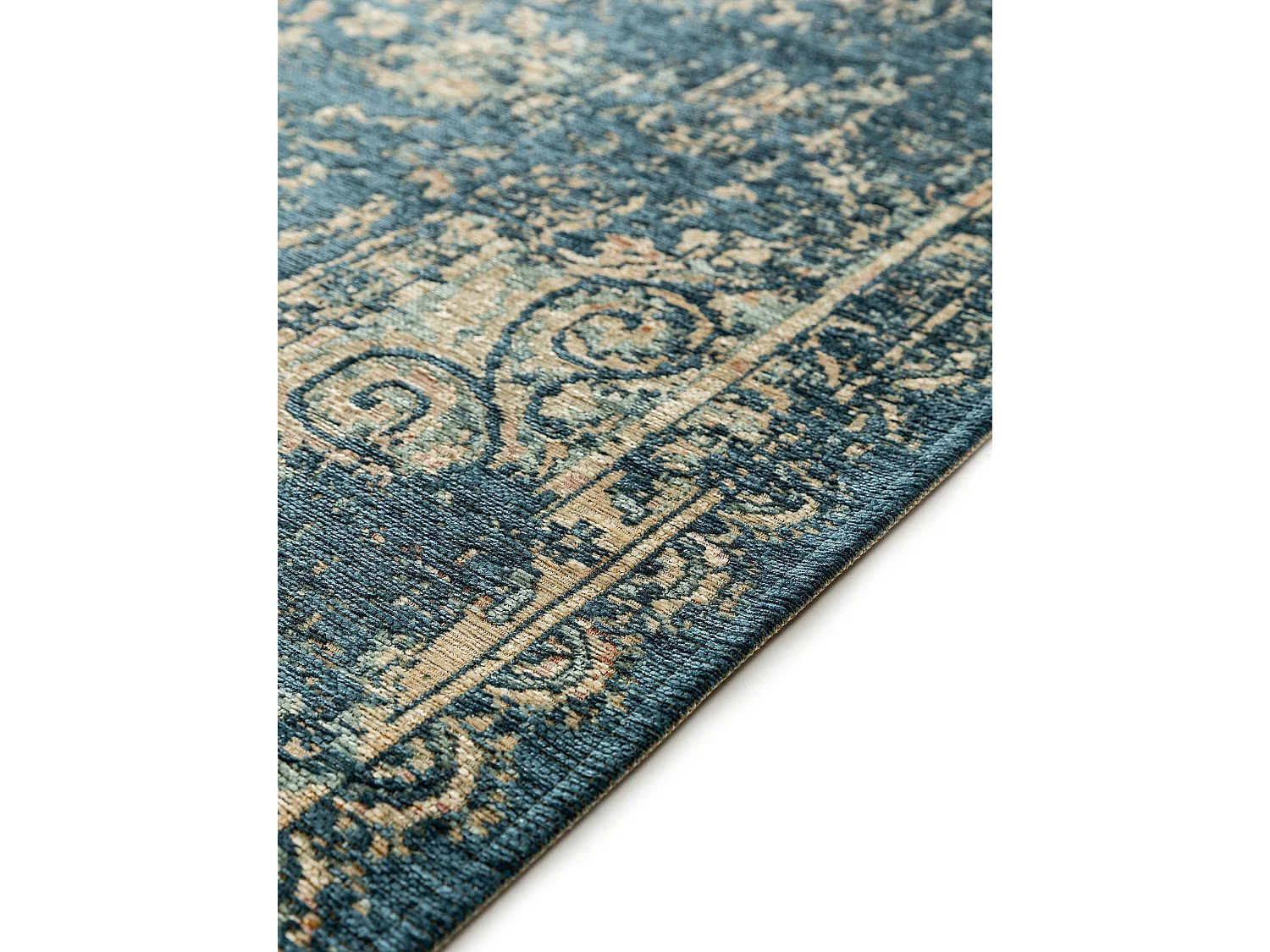 Tapis tissé à plat Frencie Bleu 100x160 cm