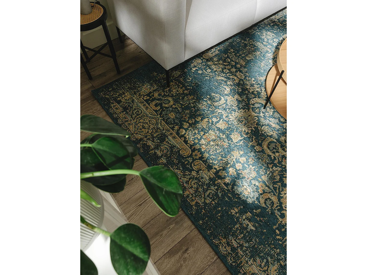Tapis tissé à plat Frencie Bleu 100x160 cm