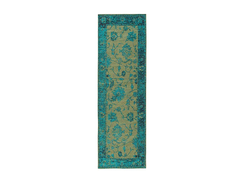 Tapis de couloir Frencie Turquoise 80x250 cm