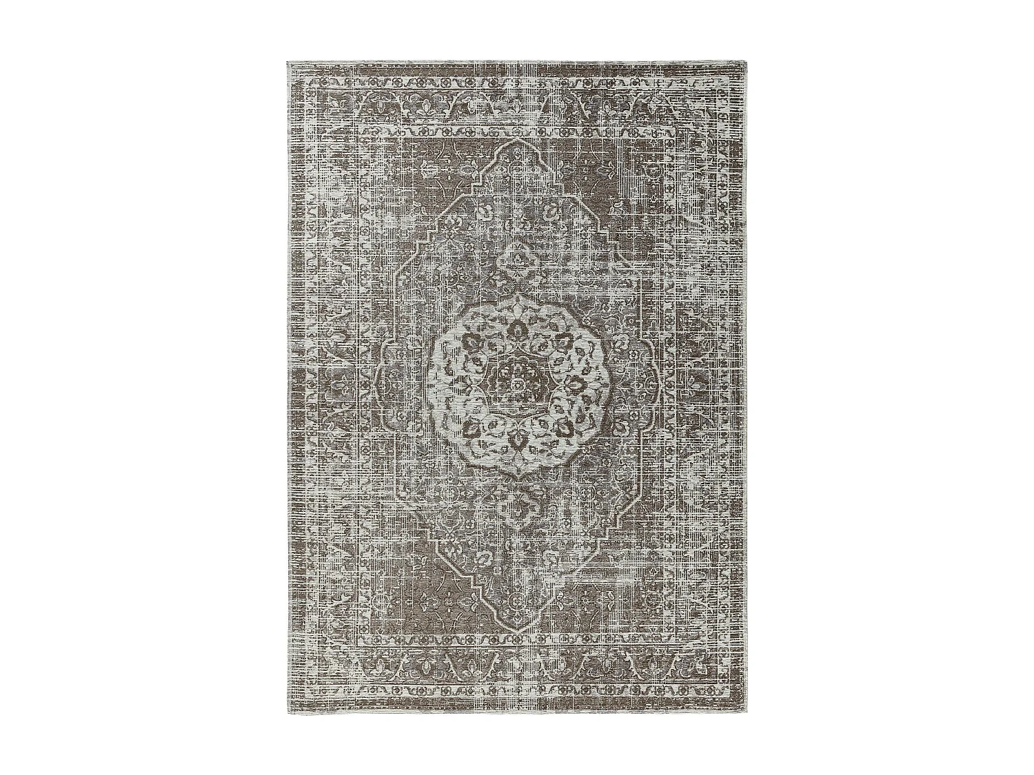 Tapis tissé à plat Frencie Gris 80x165 cm