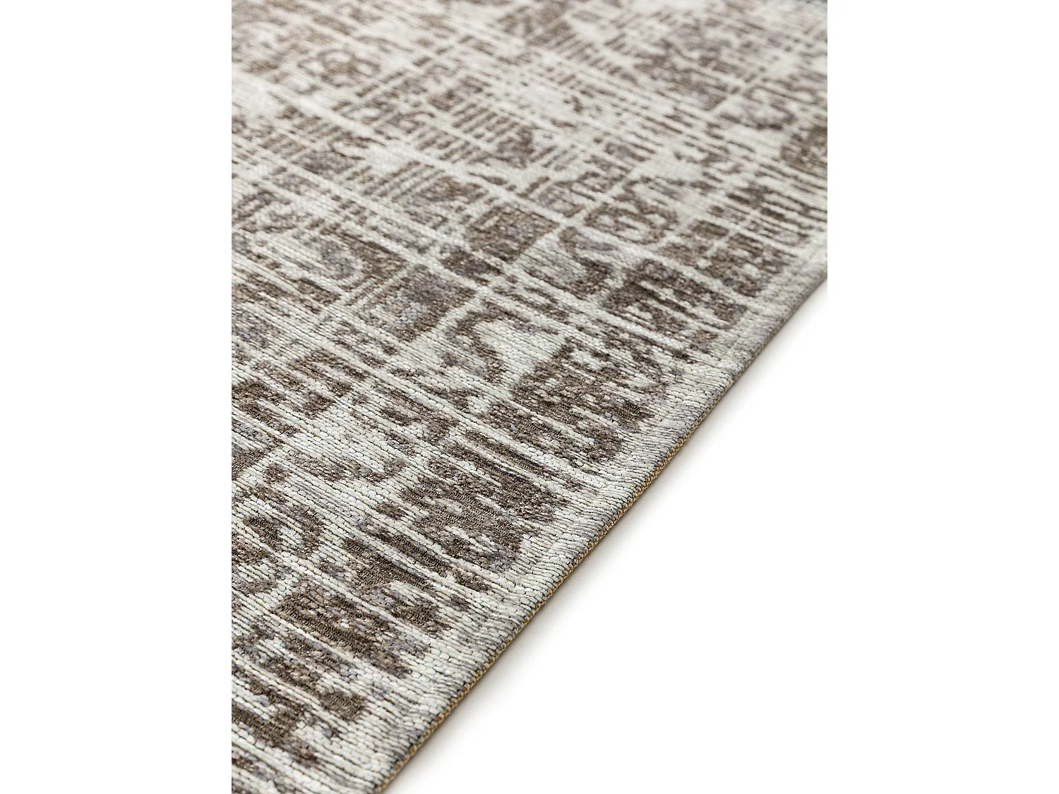 Tapis tissé à plat Frencie Gris 80x165 cm