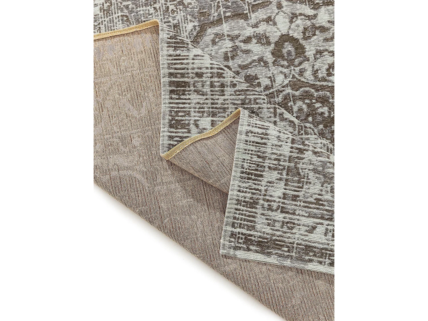Tapis tissé à plat Frencie Gris 80x165 cm