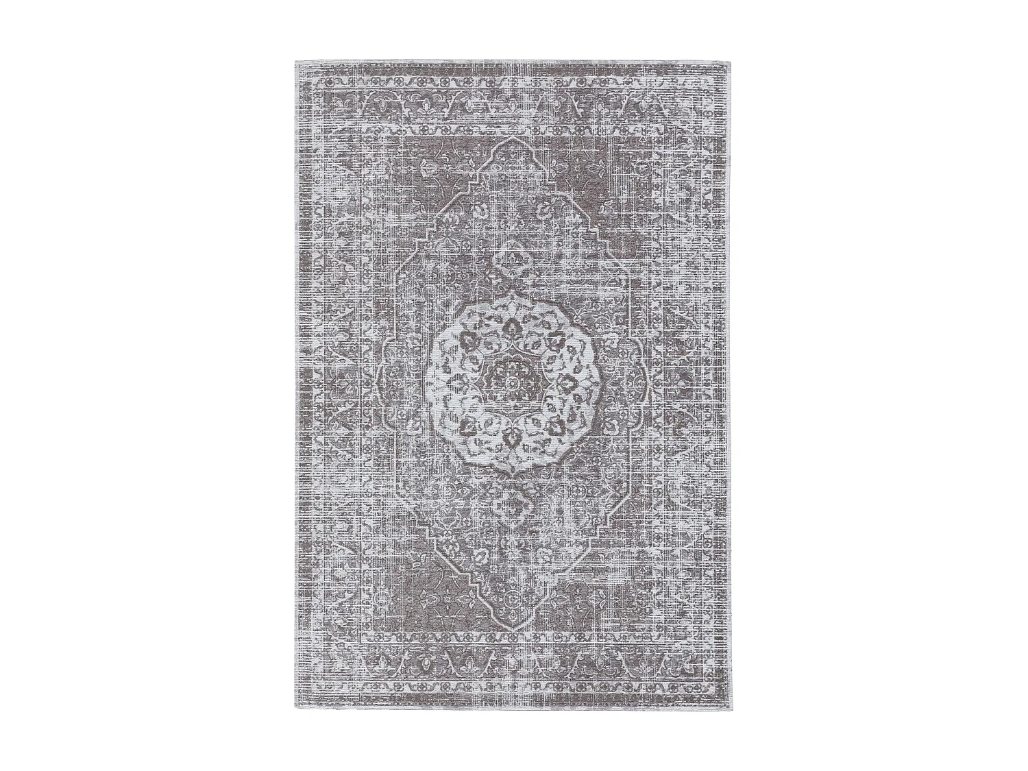 Tapis tissé à plat Frencie Gris 80x165 cm