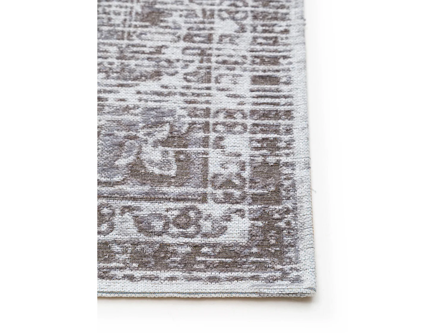 Tapis tissé à plat Frencie Gris 80x165 cm