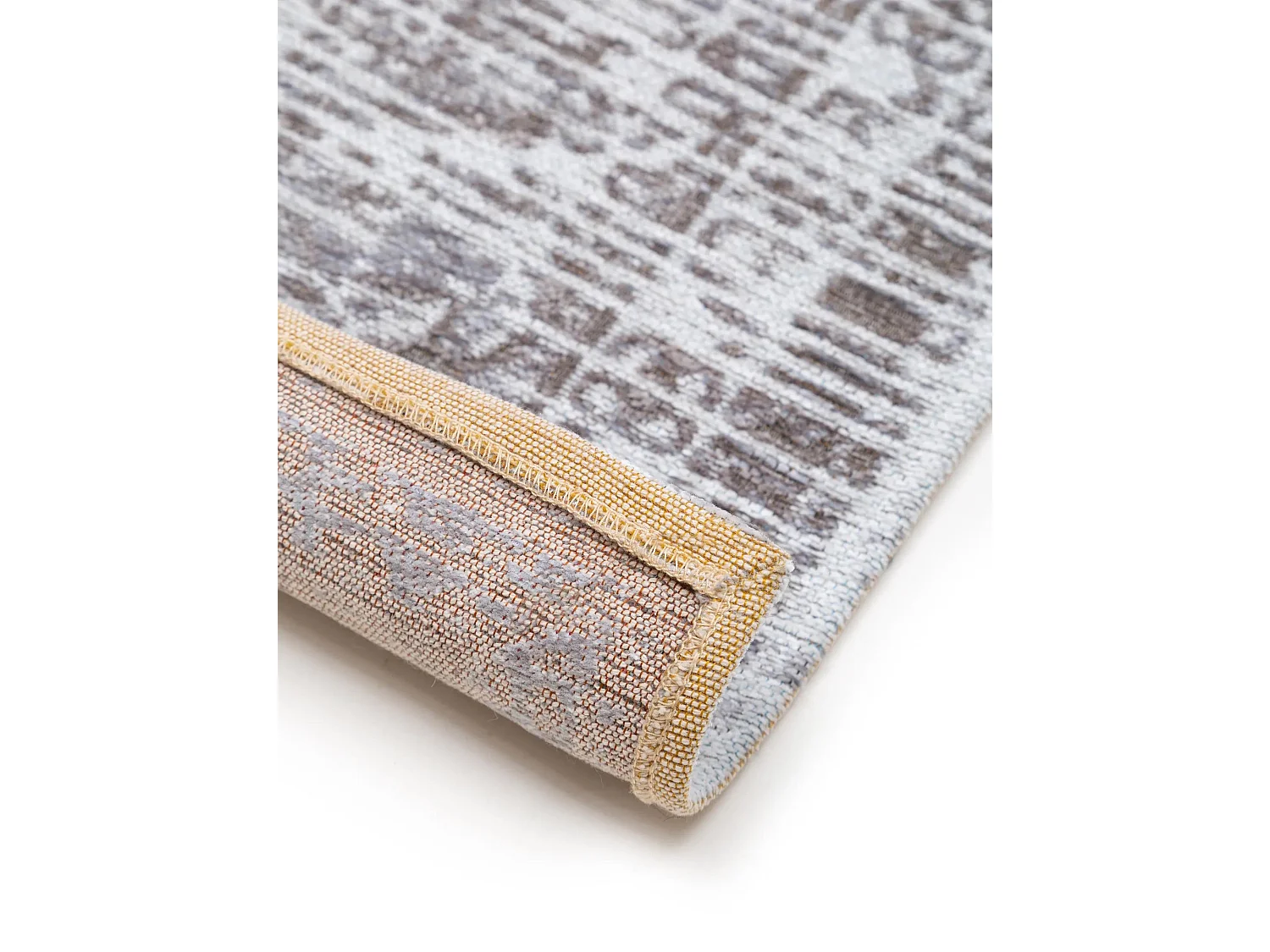Tapis tissé à plat Frencie Gris 80x165 cm