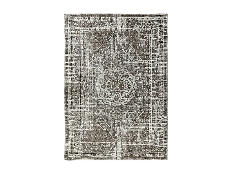 Tapis tissé à plat Frencie Gris 80x165 cm