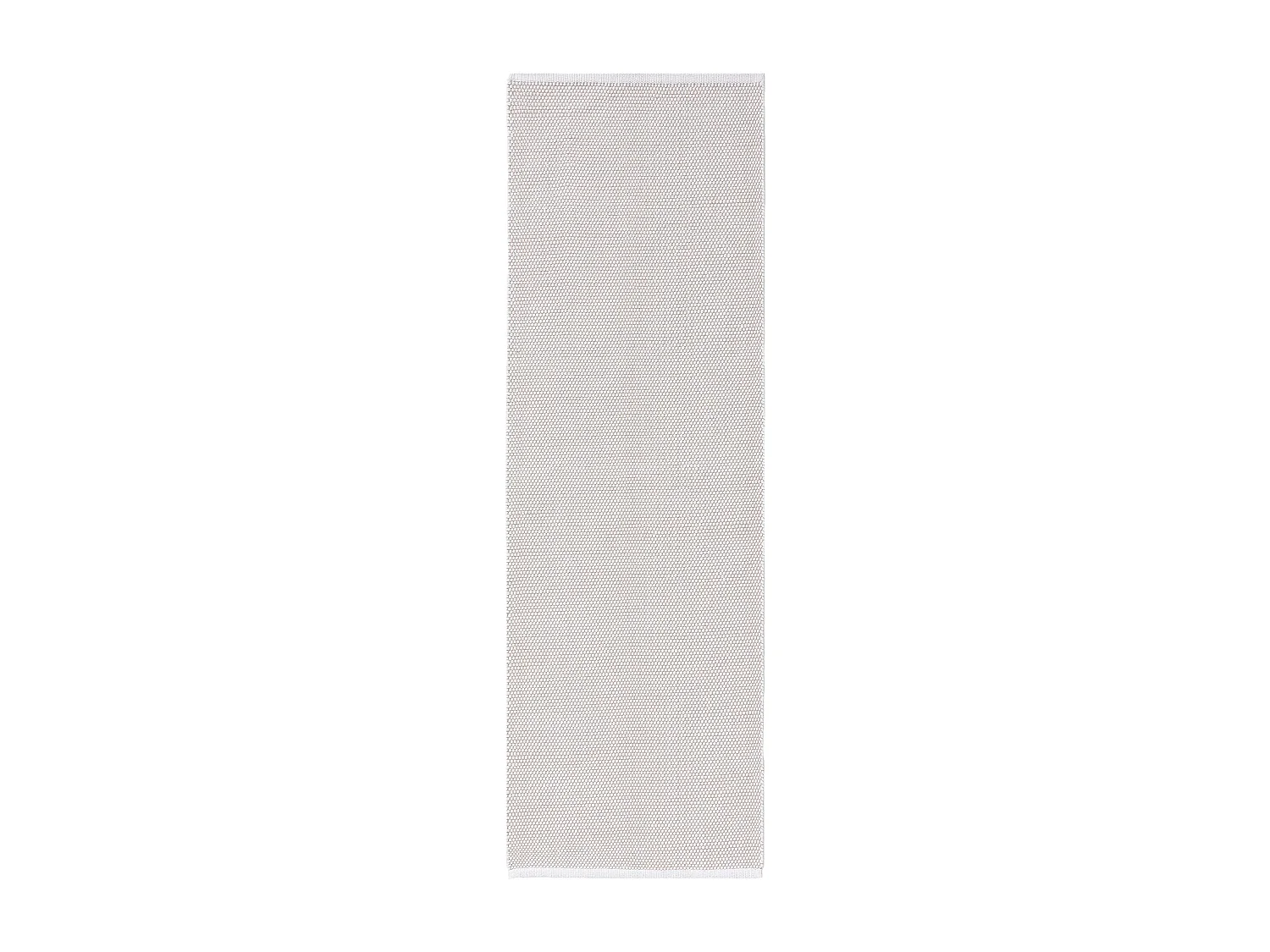 Tapis de couloir en coton tissé main Ron Blanc 80x300 cm