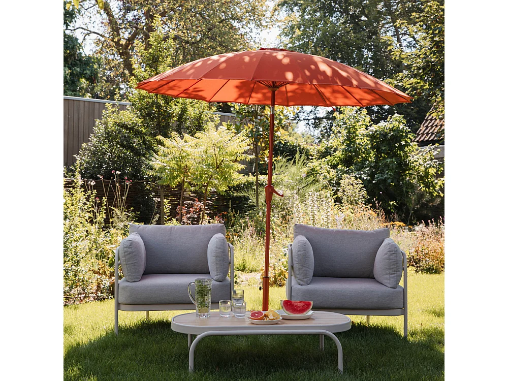 Sunshine - Parasol en tissu et métal - Terracotta