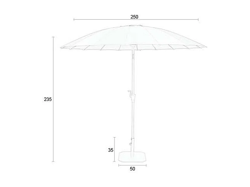 Sunshine - Parasol en tissu et métal - Terracotta