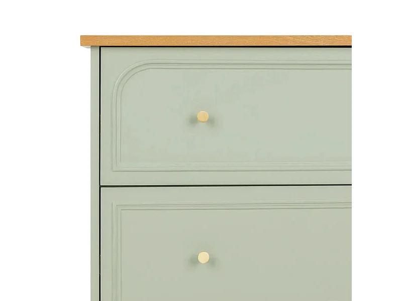 Commode 3 Tiroirs "Mohéa" 81cm Vert Céladon