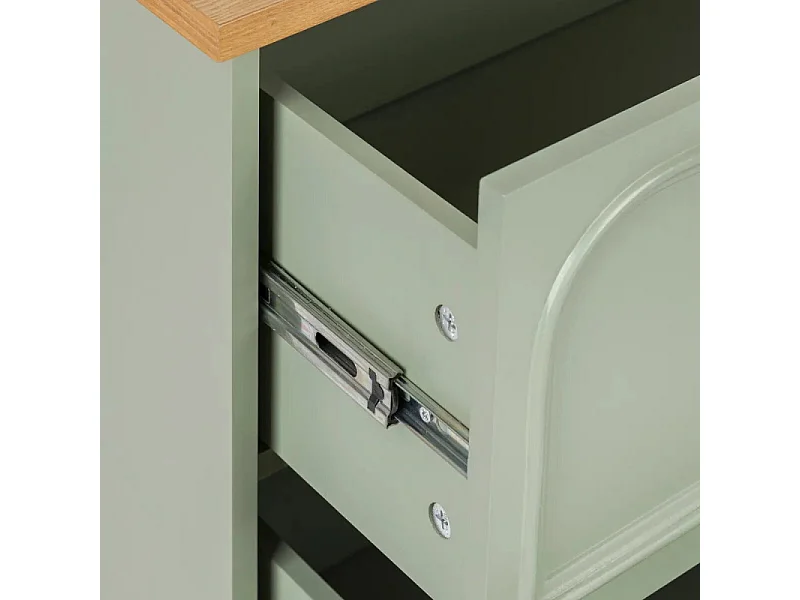 Commode 3 Tiroirs "Mohéa" 81cm Vert Céladon