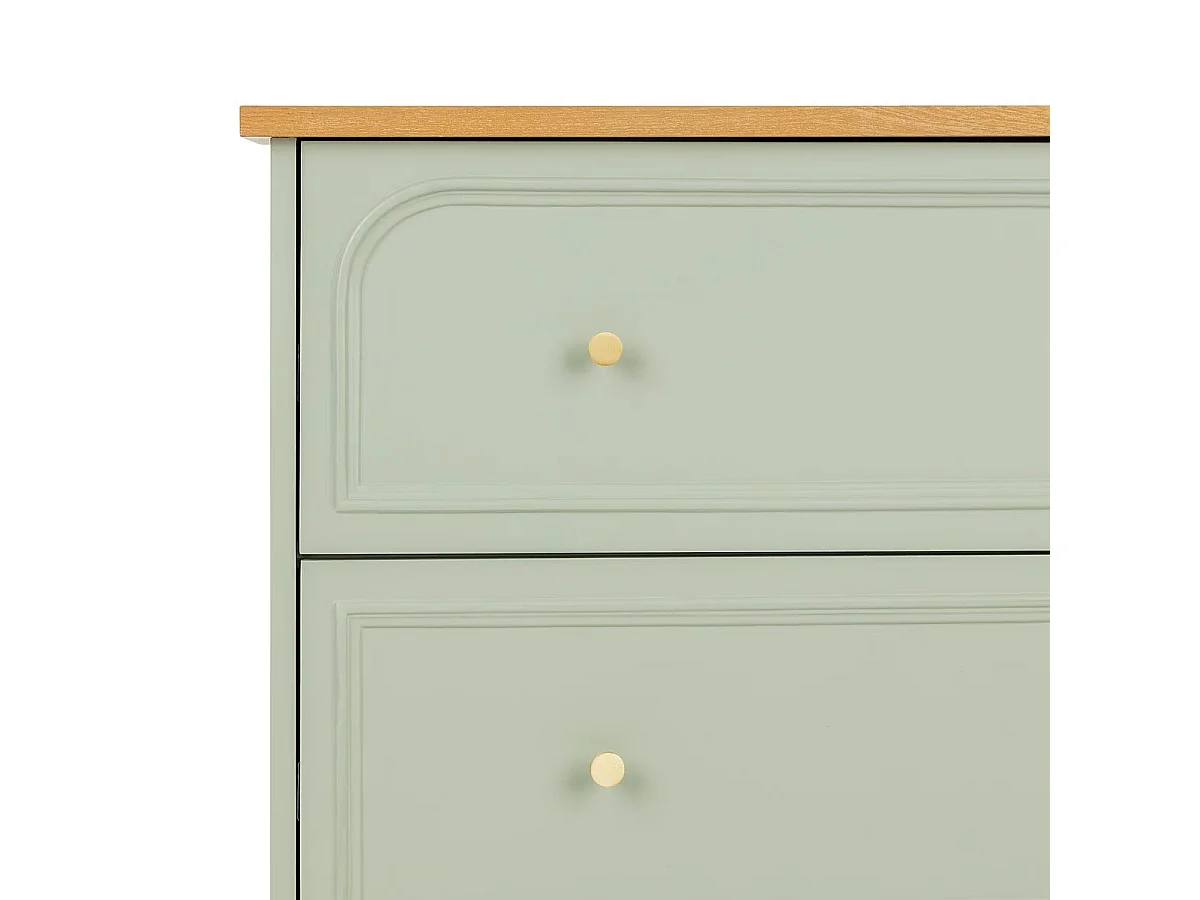 Commode 3 Tiroirs "Mohéa" 81cm Vert Céladon