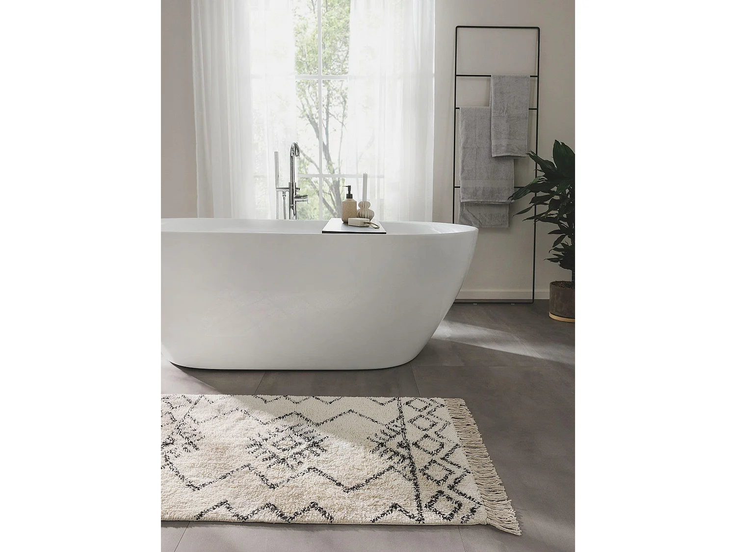 Naomi Crème 60x100 cm