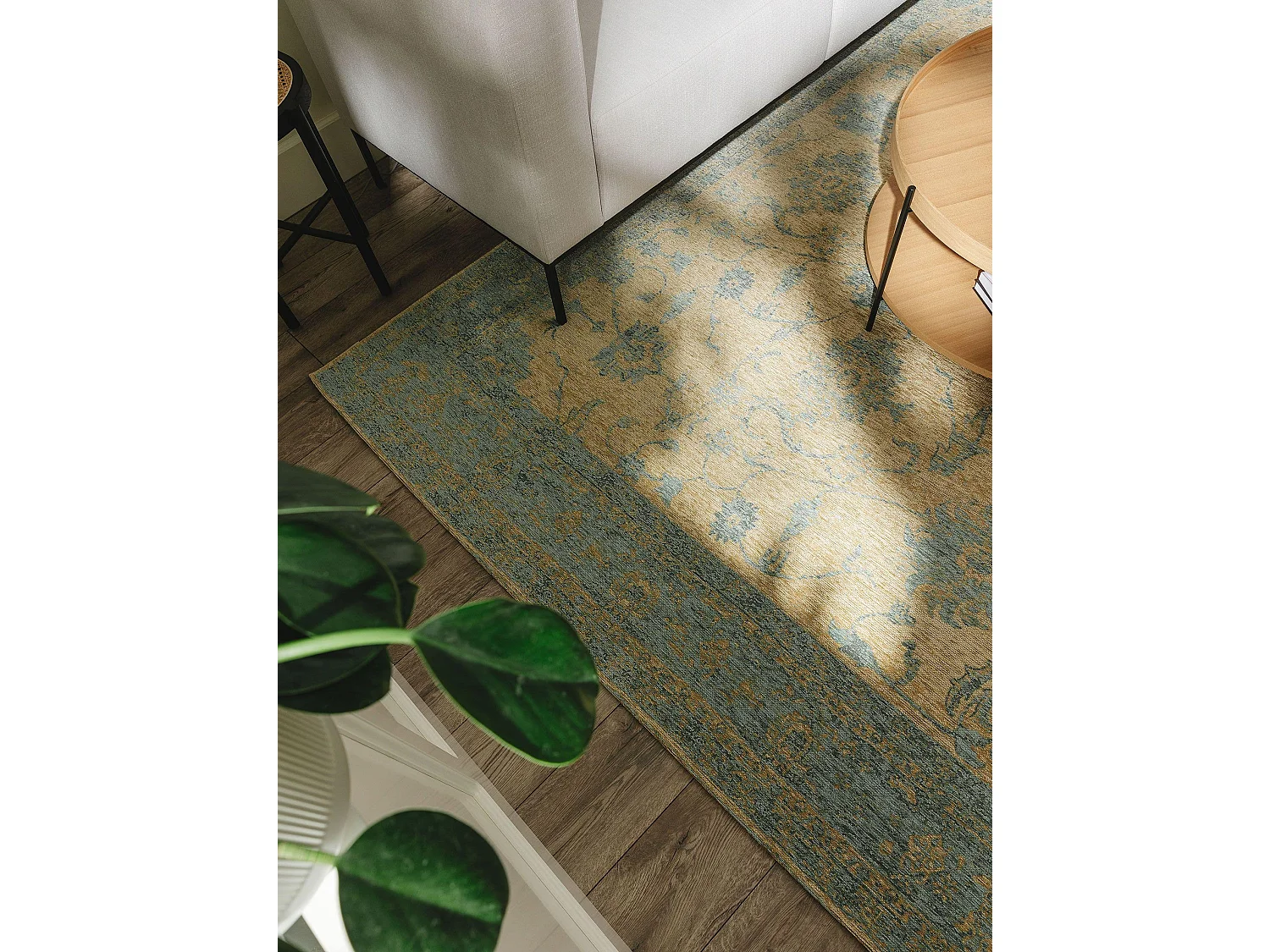 Tapis tissé à plat Frencie Bleu 100x160 cm