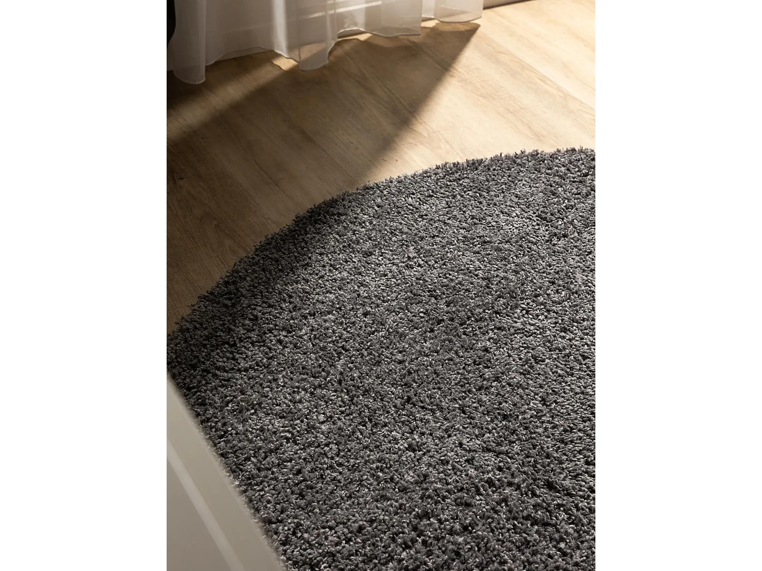Tapis à poils longs Soho Gris ø 120 cm rond