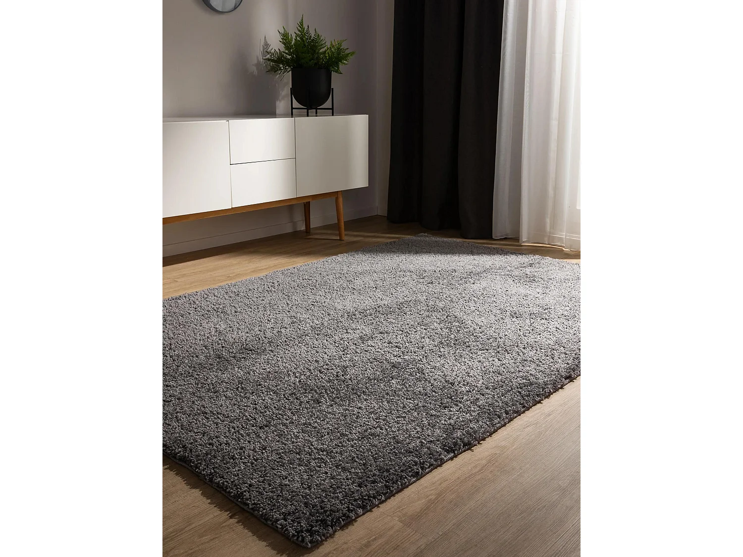 Tapis à poils longs Soho Gris 200x290 cm