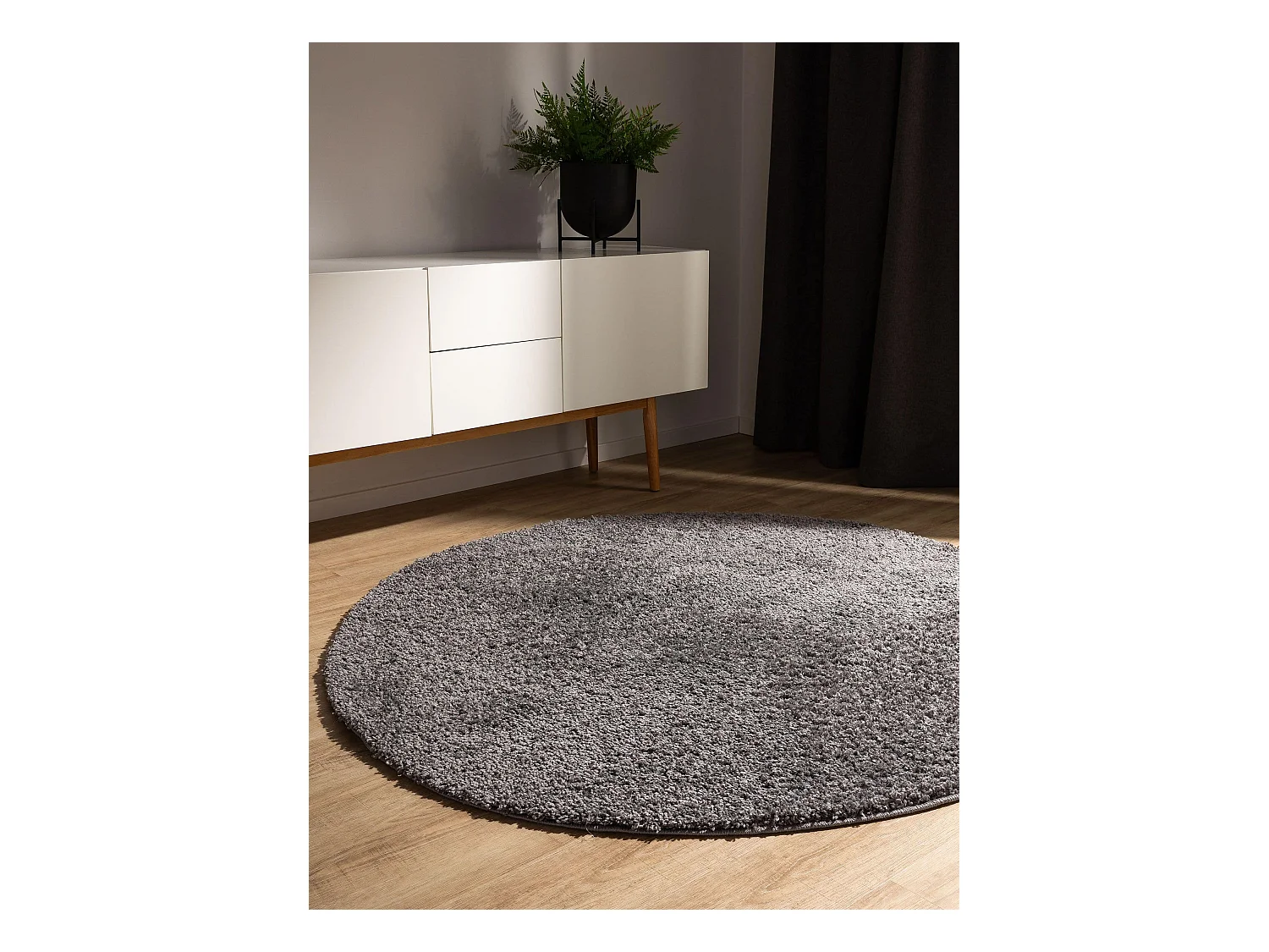 Tapis à poils longs Soho Gris ø 200 cm rond