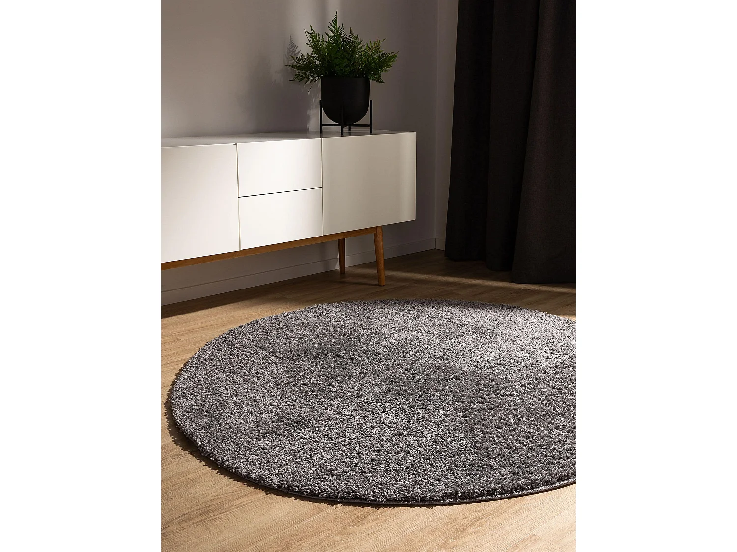 Tapis à poils longs Soho Gris ø 200 cm rond