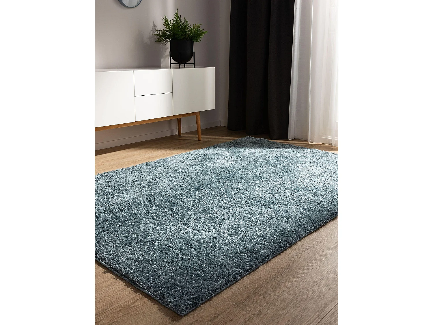 Tapis à poils longs Soho Bleu 200x250 cm