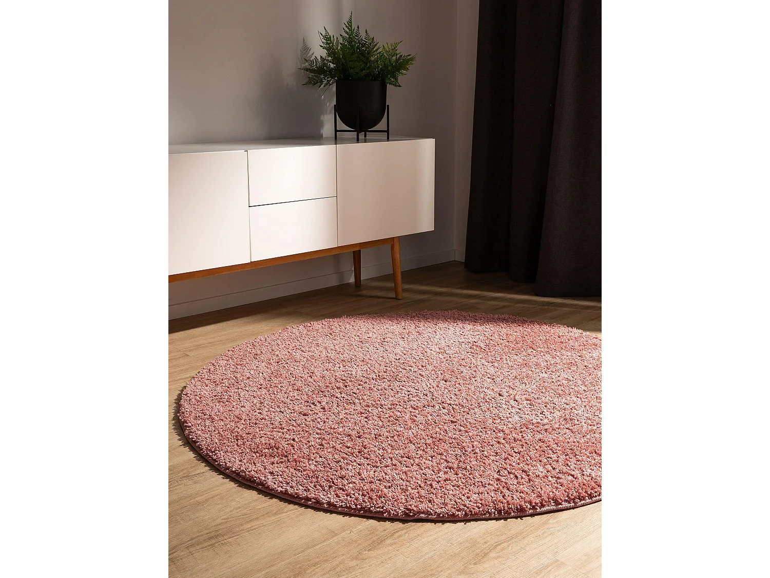 Tapis à poils longs Soho Rose ø 80 cm rond
