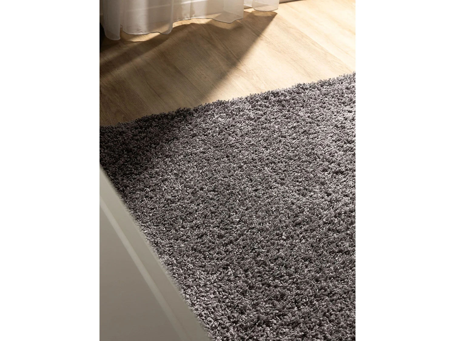 Tapis à poils longs Soho Gris 160x160 cm