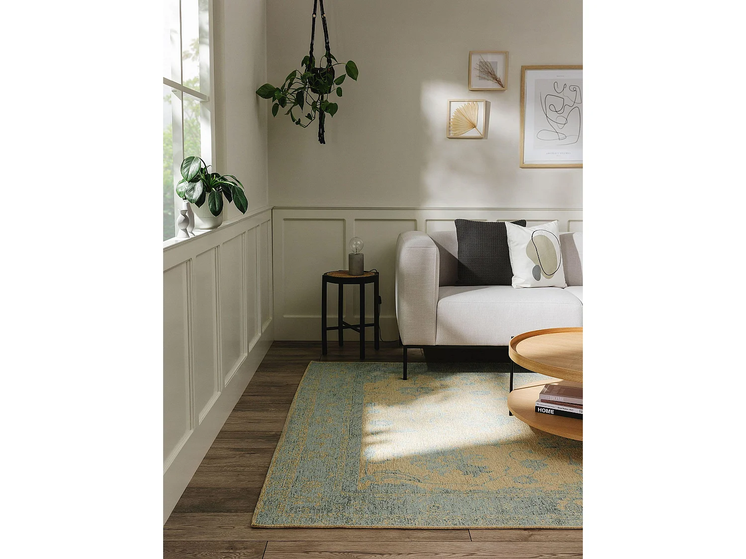 Tapis tissé à plat Frencie Bleu 160x235 cm