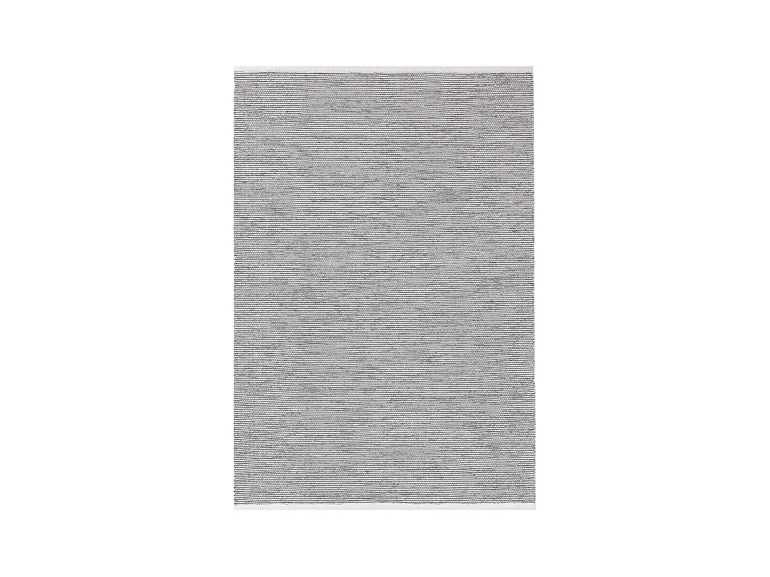 Tapis en coton tissé main Ron Blanc/Noir 160x230 cm
