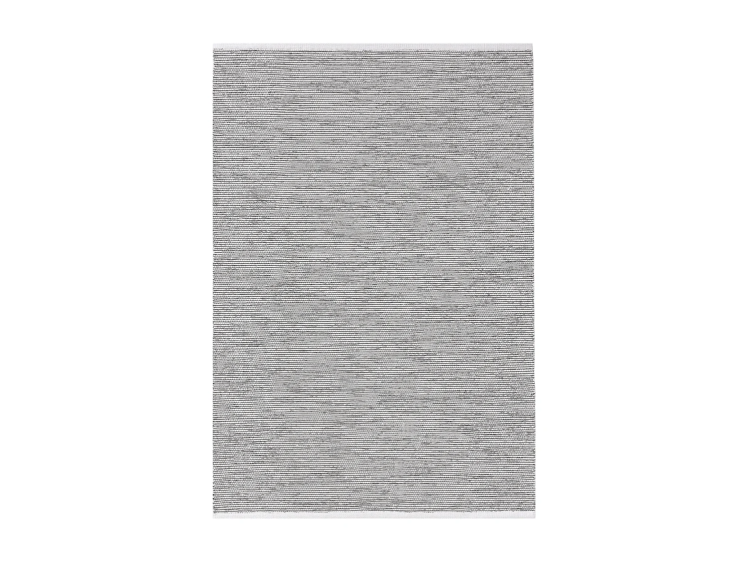Tapis en coton tissé main Ron Blanc/Noir 160x230 cm