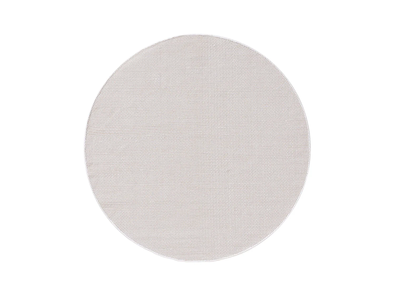 Tapis en coton tissé main Ron Blanc ø 160cm rond