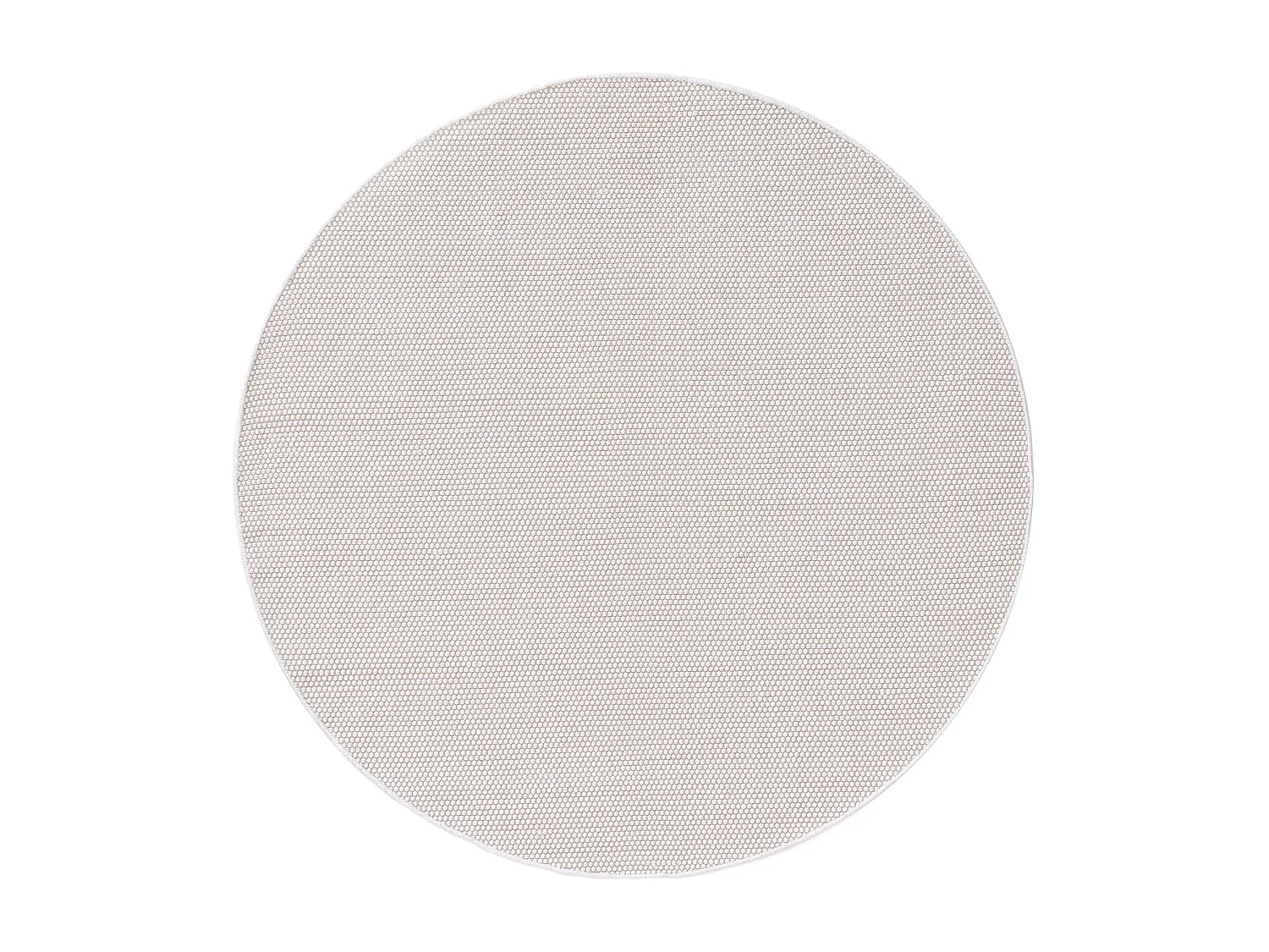 Tapis en coton tissé main Ron Blanc ø 240 cm rond
