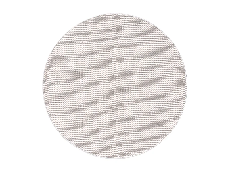 Tapis en coton tissé main Ron Blanc ø 240 cm rond