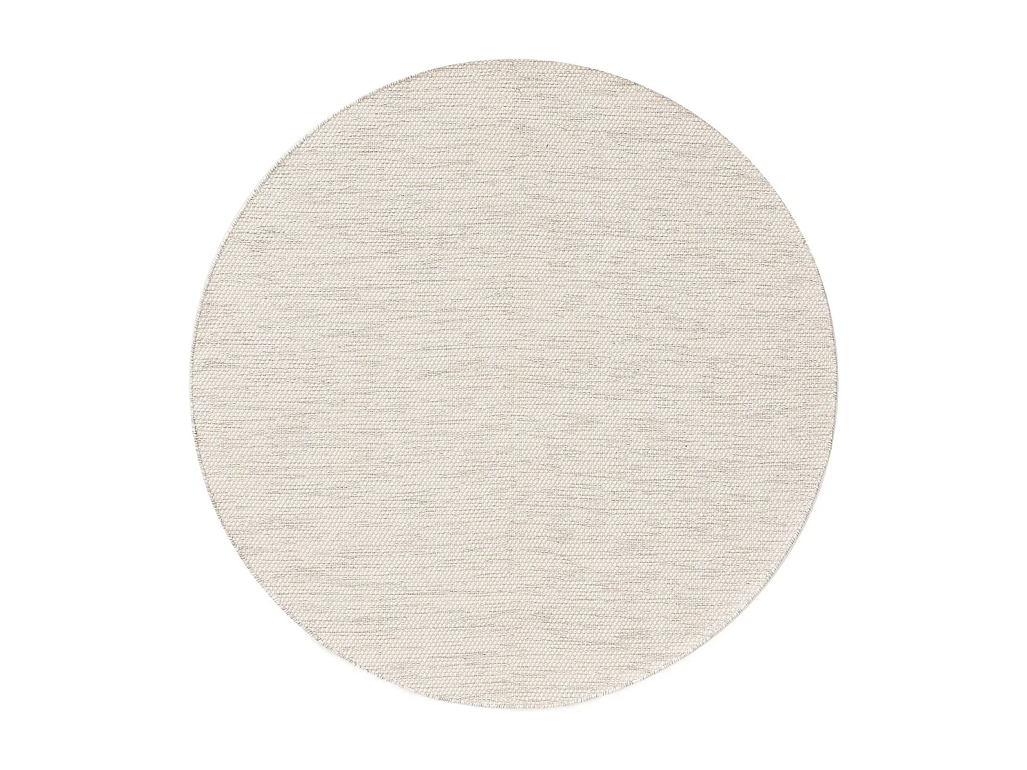 Tapis en coton tissé main Ron Crème ø 200 cm rond