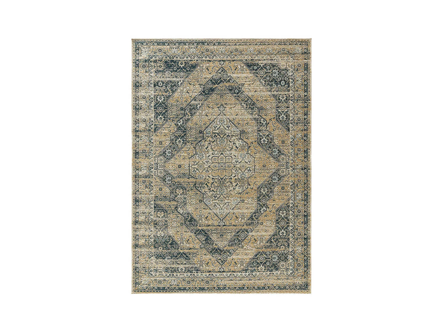 Tapis tissé à plat Frencie Bleu 200x285 cm