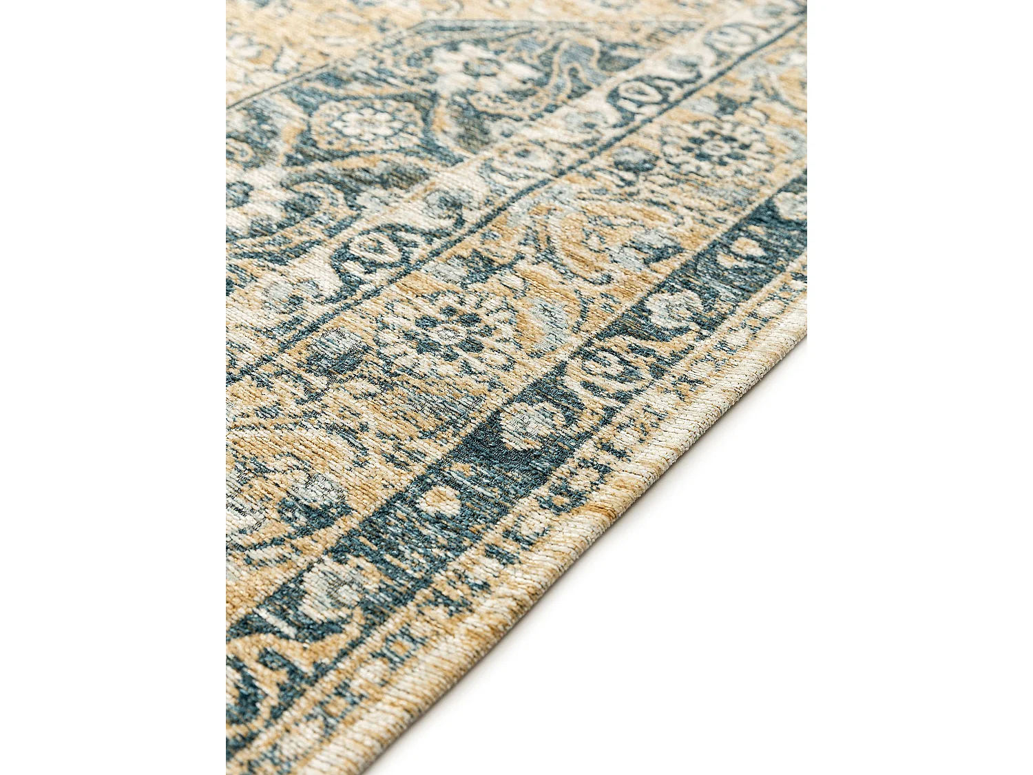 Tapis tissé à plat Frencie Bleu 200x285 cm