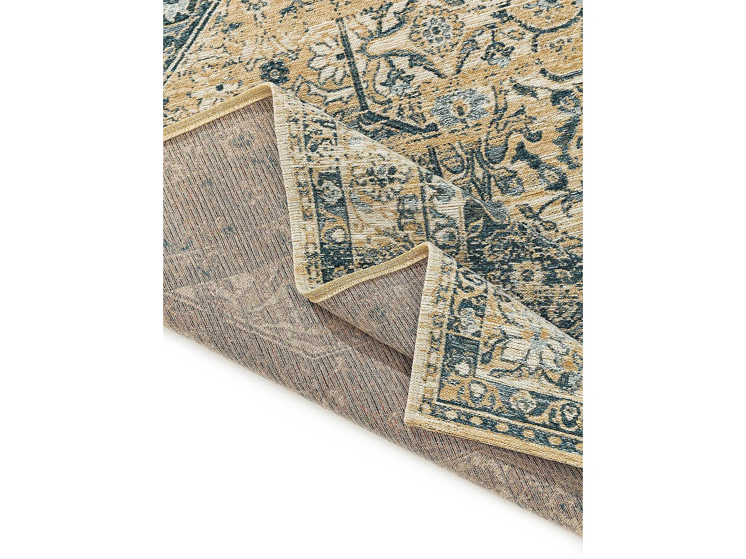 Tapis tissé à plat Frencie Bleu 200x285 cm