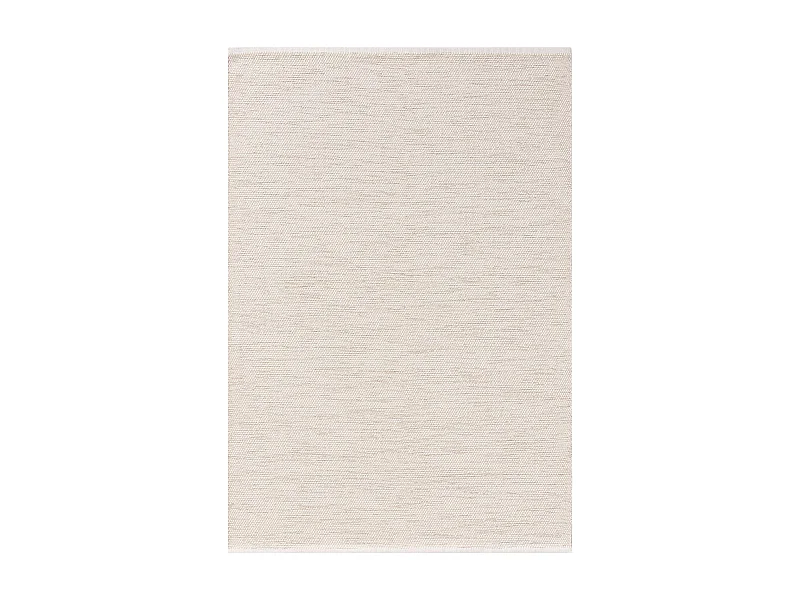 Tapis en coton tissé main Ron Crème 140x200 cm