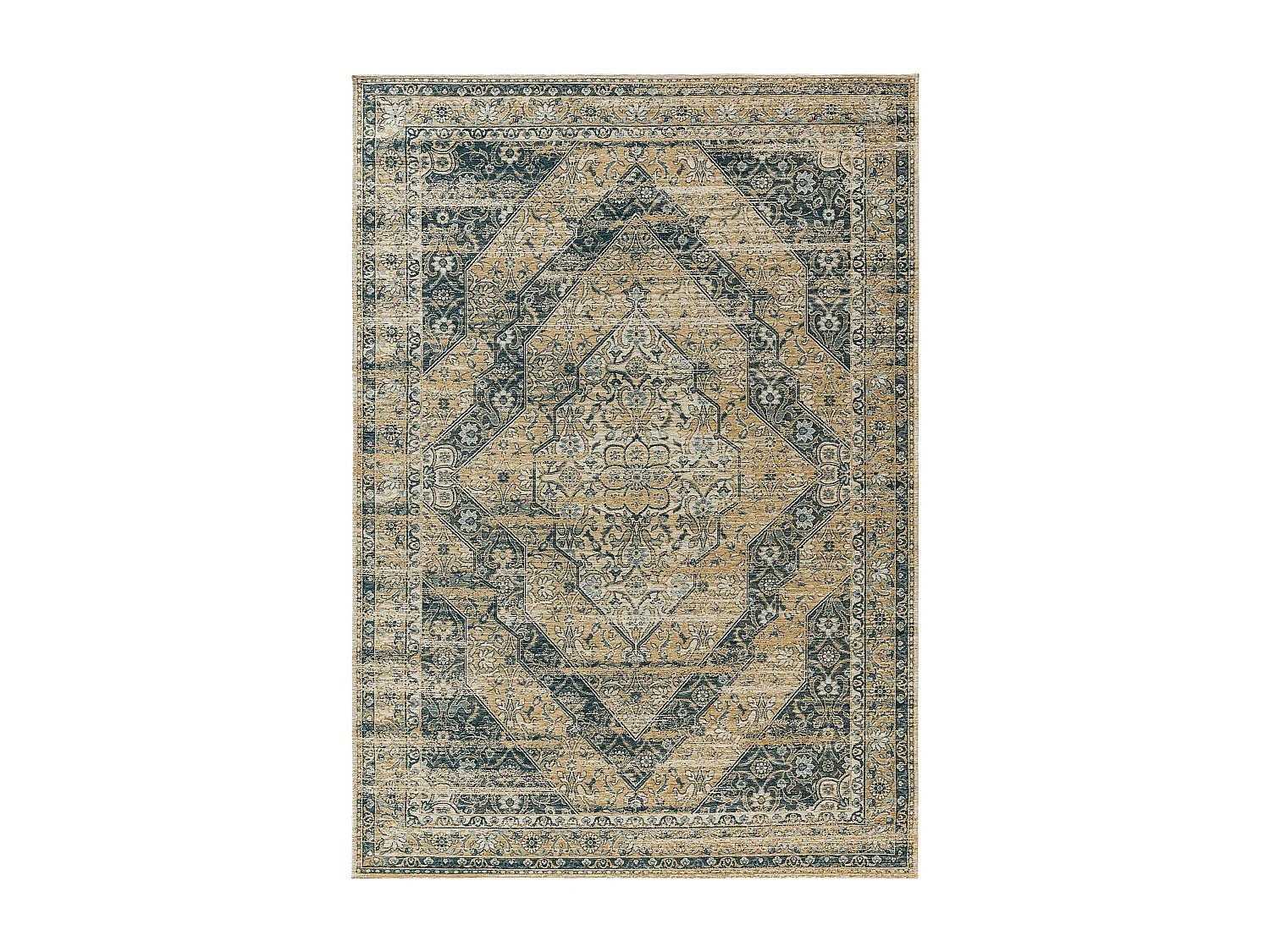 Tapis tissé à plat Frencie Bleu 160x235 cm