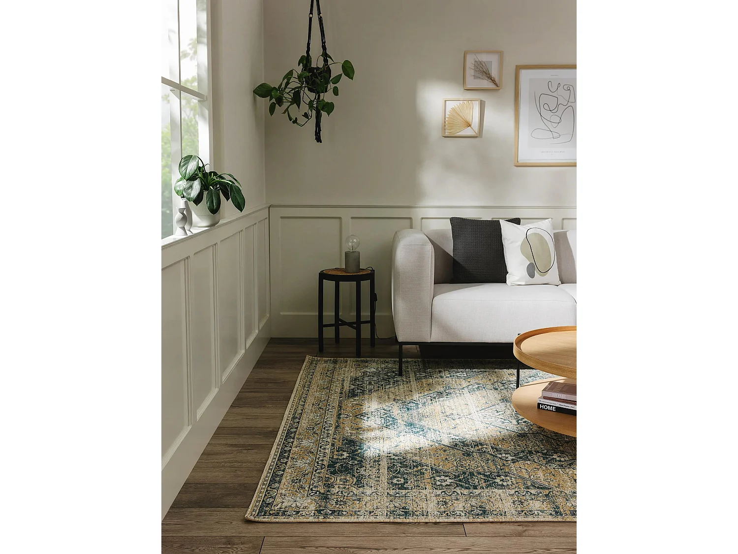 Tapis tissé à plat Frencie Bleu 160x235 cm