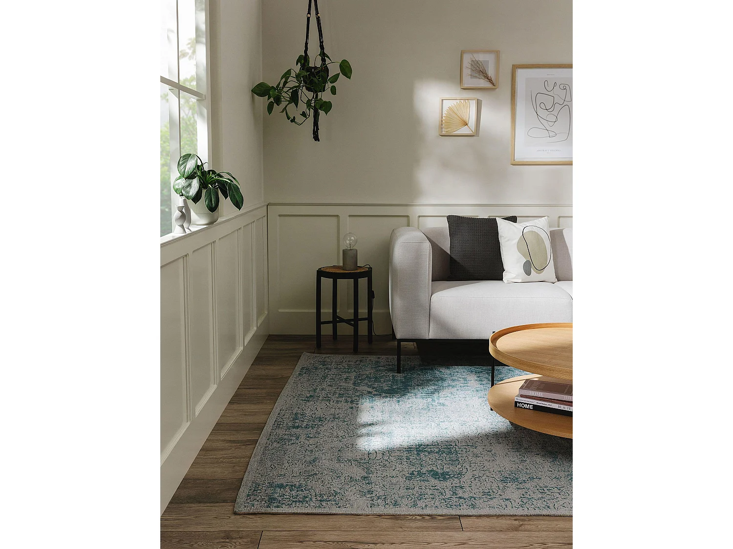 Tapis tissé à plat Frencie Bleu 240x340 cm