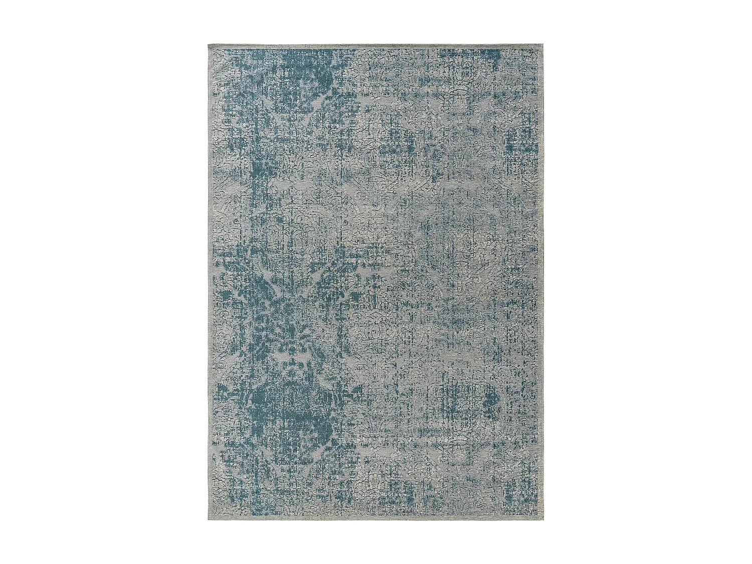 Tapis tissé à plat Frencie Bleu 80x165 cm