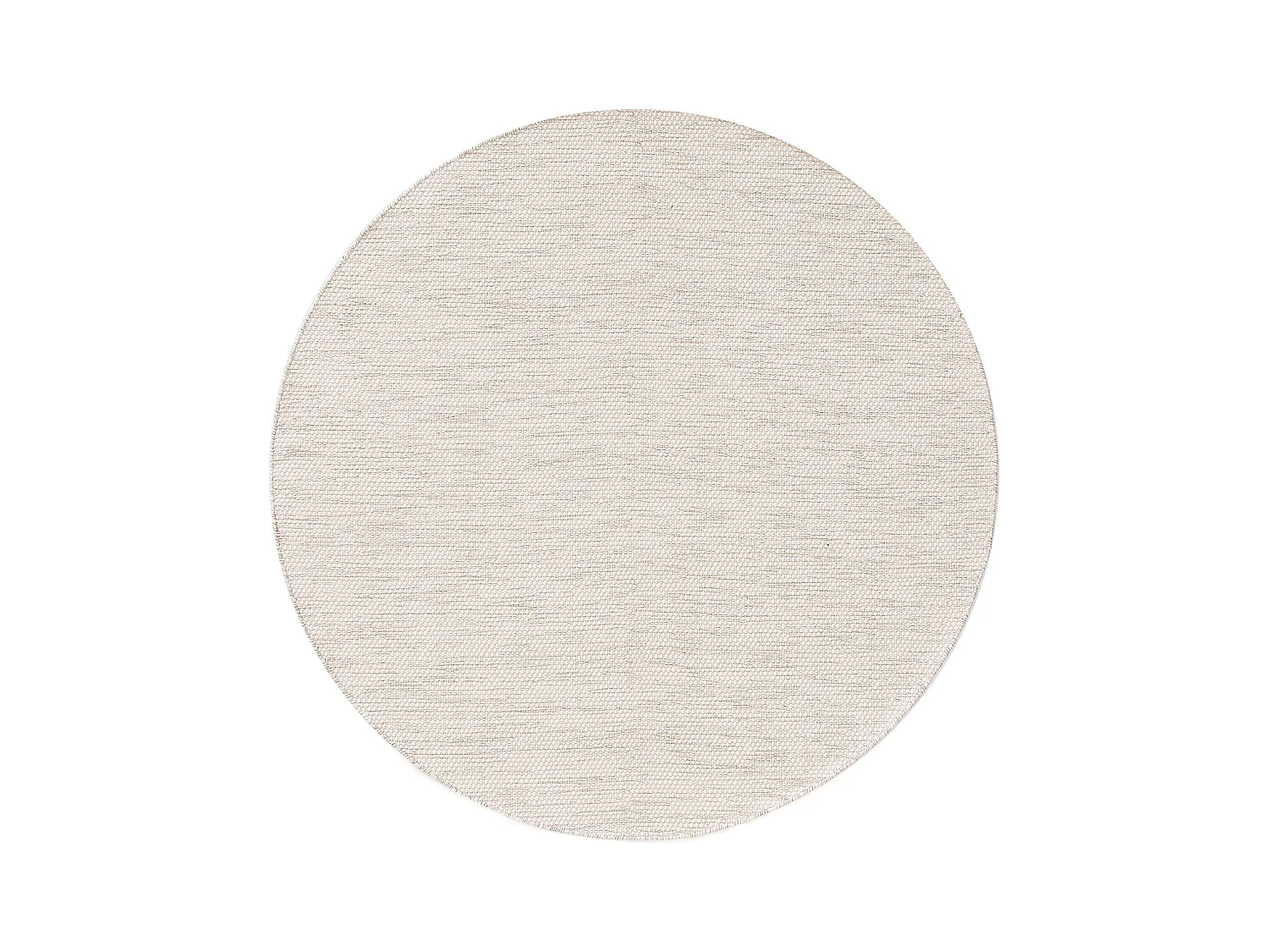 Tapis en coton tissé main Ron Crème ø 120cm rond