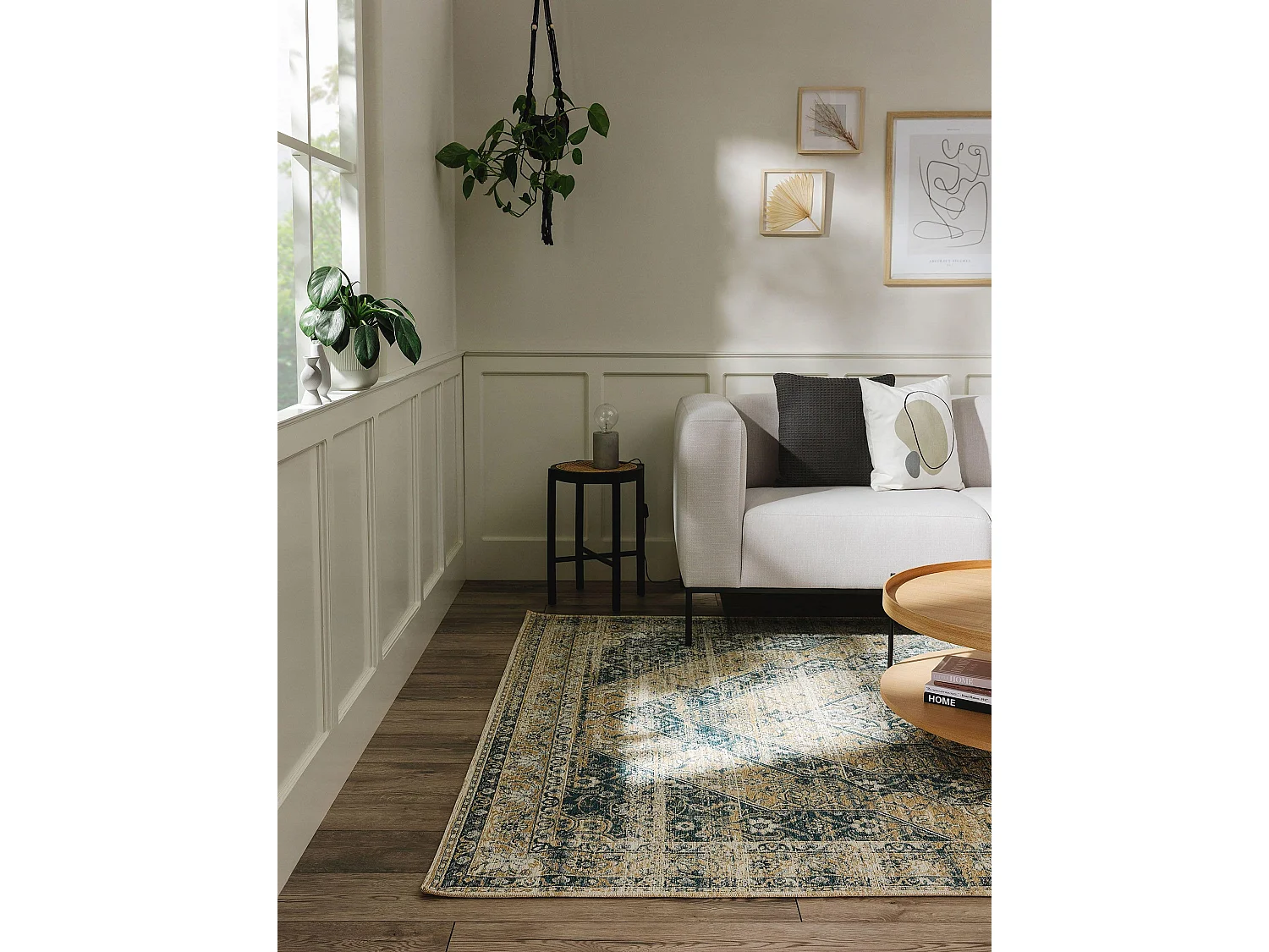 Tapis tissé à plat Frencie Bleu 120x180 cm