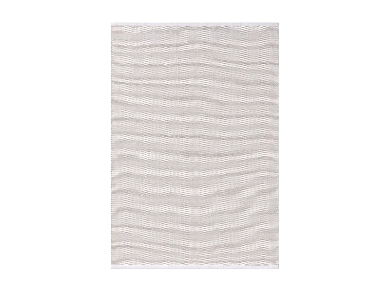 Tapis en coton tissé main Ron Blanc 200x290 cm