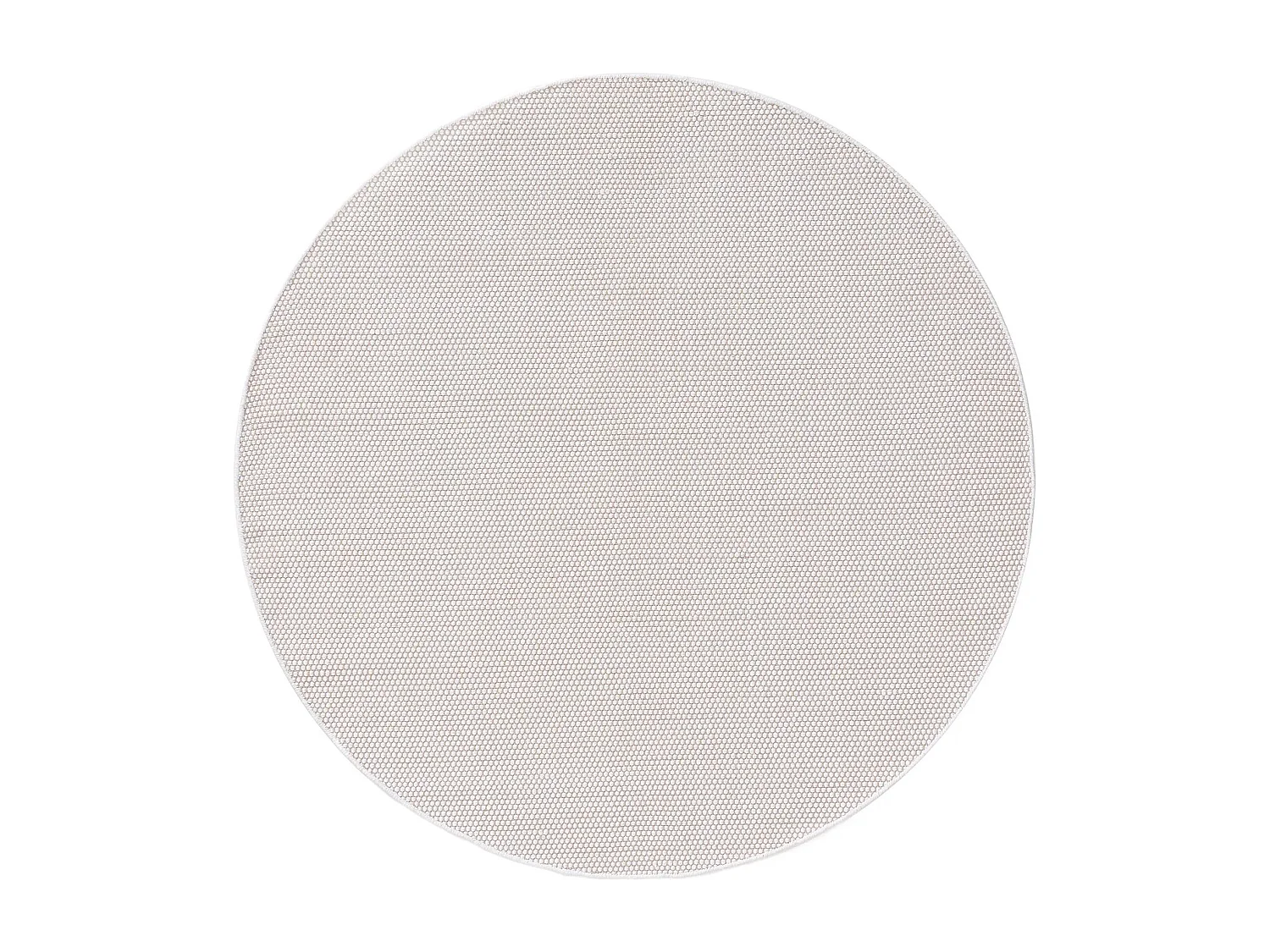 Tapis en coton tissé main Ron Blanc ø 200 cm rond