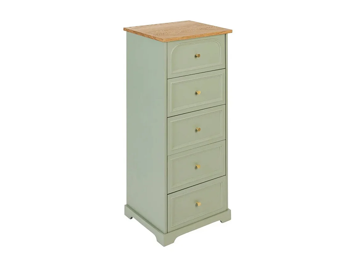 Chiffonnier 5 Tiroirs "Mohéa" 113cm Vert Céladon