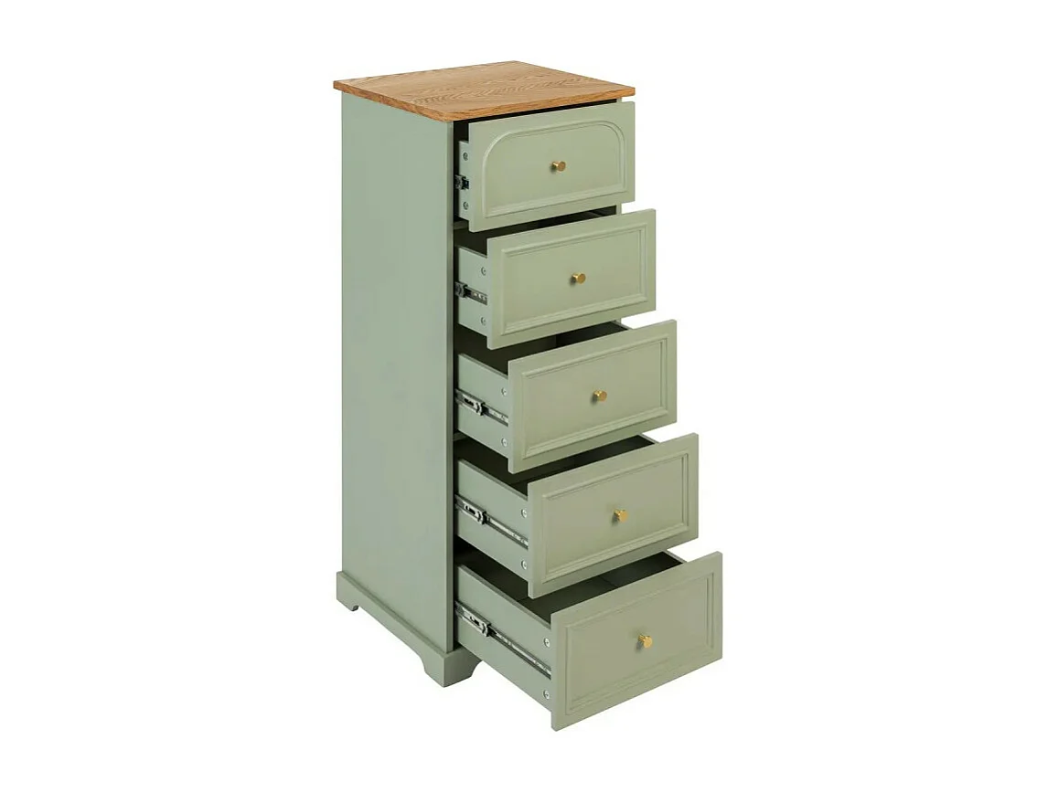 Chiffonnier 5 Tiroirs "Mohéa" 113cm Vert Céladon