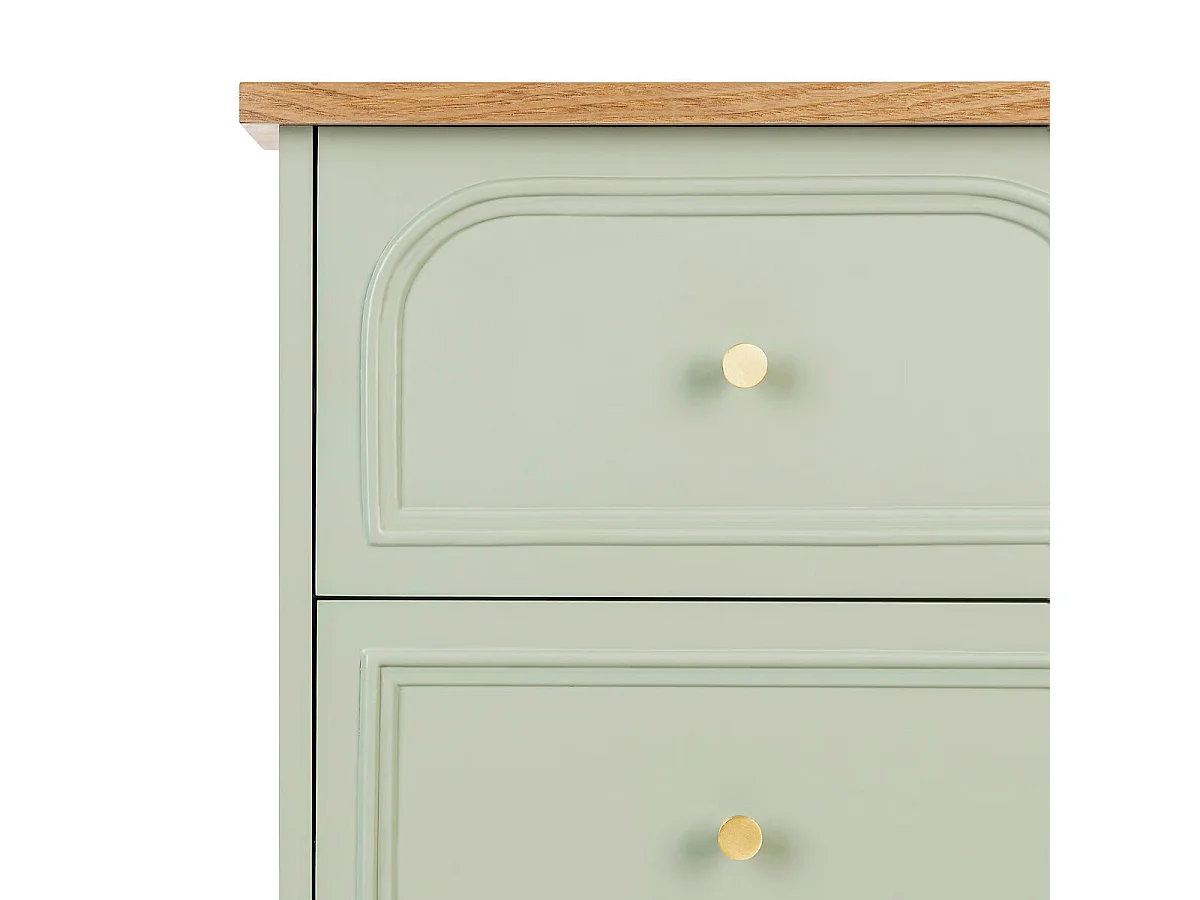 Chiffonnier 5 Tiroirs "Mohéa" 113cm Vert Céladon