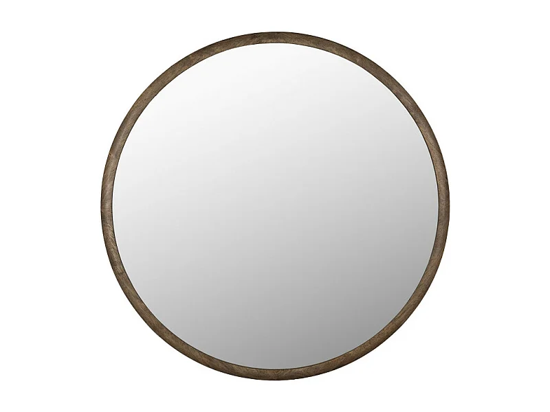 Gale - Miroir rond en bois ø80cm - Bois foncé