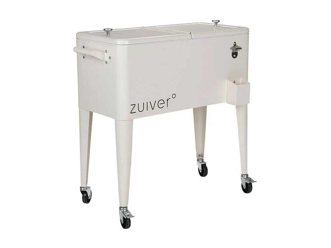 Be Cool - Glacière à roulettes métal - Beige